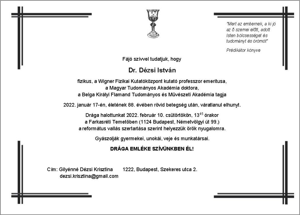 gyászhír