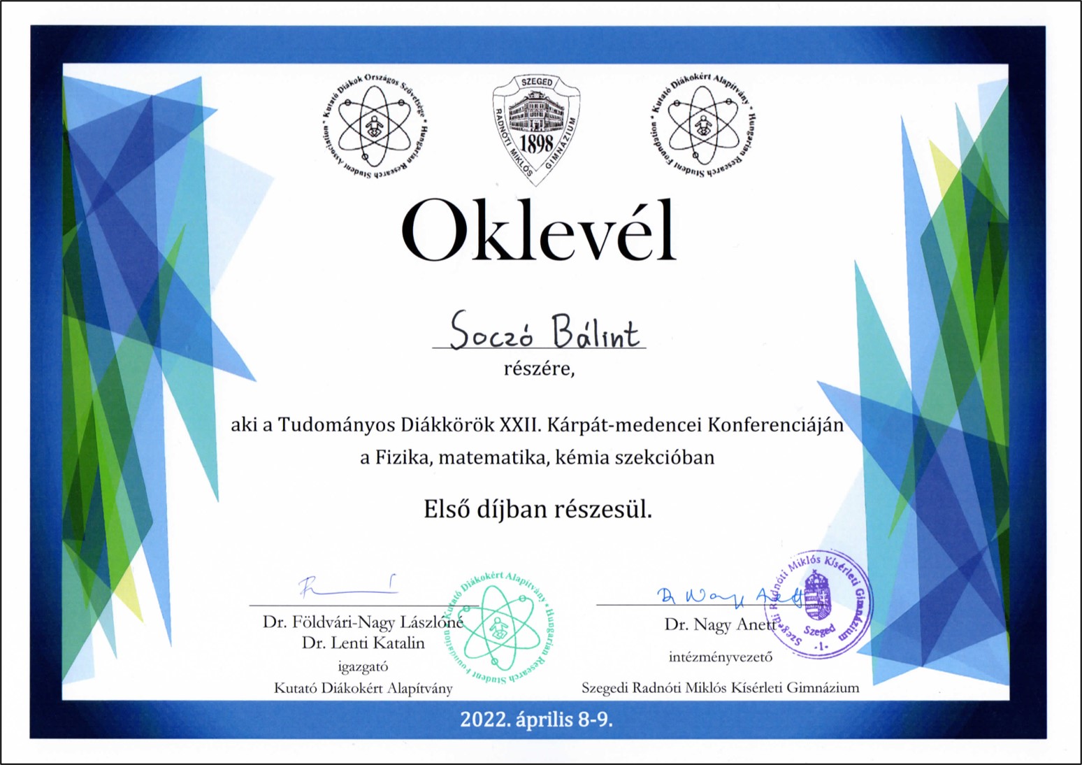 oklevél